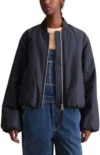 Marc O'Polo DENIM Aviator-Blouson aus recyceltem Polyester in Blau XS - Stylischer Aviator-Blouson im relaxed fit, aus hochwertigem recyceltem Material. Ideal für einen lässigen Look und einfach zu kombinieren. Maschinenwaschbar für unkomplizierte Pflege.