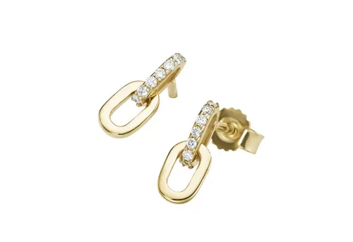 Luigi Merano Paar Ohrstecker mit Brillanten, Gold 585 - Elegante Ohrringe aus 585er Gelbgold mit beweglichen Brillanten, perfekt für besondere Anlässe und einen funkelnden Auftritt.