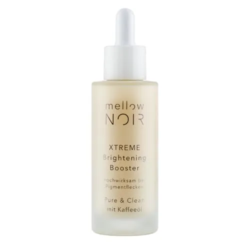 mellow NOIR XTREME Brightening Booster 30ml | Serum gegen Pigmentflecken - Gesichtsserum mit intensiver Hautaufhellung, reduziert dunkle Flecken in nur 14 Tagen um bis zu 49,3%. Vegane, zertifizierte Naturkosmetik für einen ebenmäßigen Teint.