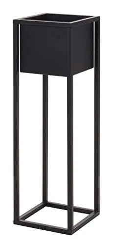 Schwarzer Blumentopf mit Gestell - Metall Pflanzgestell in 50 oder 70 cm - Elegantes Pflanzgestell aus Metall in Schwarz, ideal für Balkon oder Terrasse. Wählen Sie zwischen 50 und 70 cm Höhe. Fertig montiert, einfach bepflanzen und genießen!