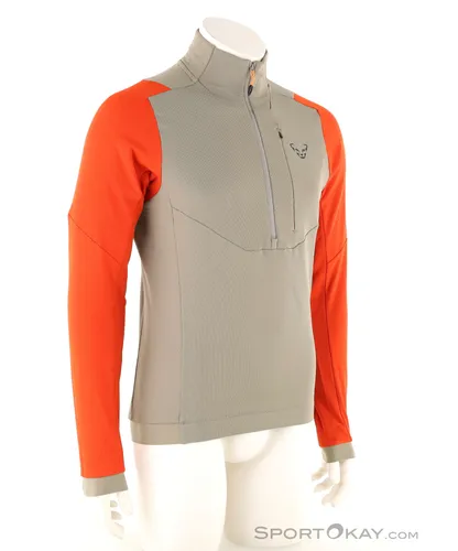 Dynafit Herren Blacklight Thermal 1/2 Zip Longsleeve - Technisches Fleece in Orange (Größe M) - Ideal für schnelle Skitouren und intensive Bergaktivitäten. Das leichte Material sorgt für angenehmen Tragekomfort und Bewegungsfreiheit.