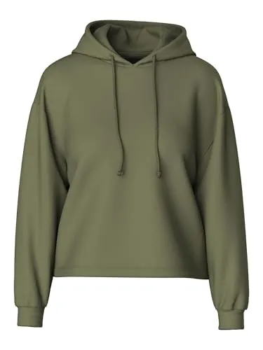 PIECES Pcchilli Ls Hoodie Noos Bc - Kapuzenpullover für Damen mit lässiger Passform, Kordelzug und überschnittenen Schultern für einen entspannten Look.
