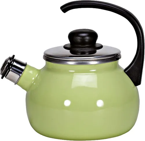 Emaille-Flötenkessel JUIST 2 Liter - Wasserkocher in pastell-grün, aus hochwertiger Stahlemaille, induktionsgeeignet und perfekt für stilbewusste Teeliebhaber.