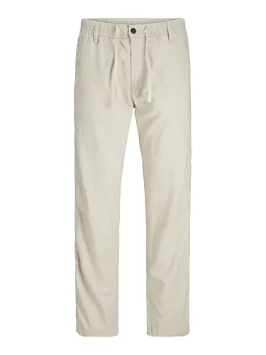 Jack & Jones JPSTKANE HYBRID BONDI JOGGER SN - Modische Wanderhose aus 80% Baumwolle und 20% Leinen, pflegeleicht und ideal für aktive Freizeitgestaltung. Mit elastischem Bund und Eingrifftaschen für höchsten Komfort.