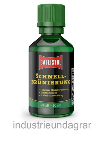 Ballistol 23630 Schnellbrünierung 50ml - Sonstiges Jagen & Schützensport, ideal für schnelle und fleckenlose Brünierungen von Stahl und Eisen ohne langwierige Brünierbäder.
