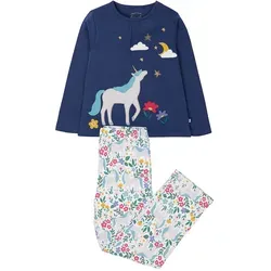Frugi Pyjama "Alana" in Dunkelblau/Bunt, Größe 104/110 - Hochwertiger Frugi Pyjama "Alana" in Dunkelblau/Bunt, ideal für Kinder. Aus 100% Bio-Baumwolle, bietet er Komfort und Atmungsaktivität für angenehme Nächte. Mit elastischem Bund und rundem Ausschnitt.