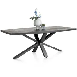 Henders & Hazel Metaluxe Esstisch oval Eiche furniert/Metallgestell