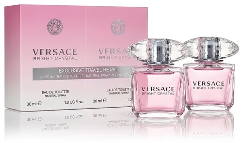 Versace Bright Crystal Eau de Toilette Set 2 x 30 ml - Eau de Toilette Geschenkset mit blumig-fruchtigem Damenduft, ideal für den täglichen Gebrauch und perfekt zum Verschenken.