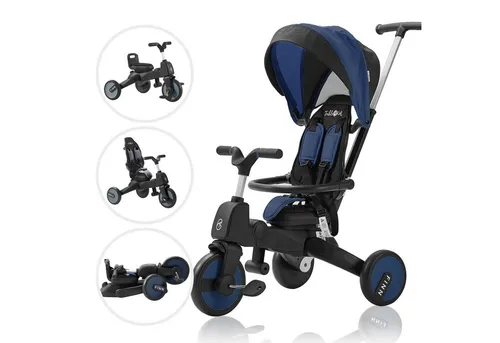 FableKids Dreirad FINN 7in1 - Multifunktionales Dreirad für Kinder ab 18 Monaten, fördert motorische Fähigkeiten und Selbstvertrauen. Mit Elternlenkung, Verdeck und 360° Sitz für maximalen Komfort und Sicherheit.