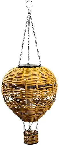 Northpoint LED Laterne im Heißluftballon-Design - Charmante LED Laterne für den Außenbereich: Das auffällige Heißluftballon-Design schafft eine stimmungsvolle Atmosphäre. Mit effizientem Solarpanel und flexiblem Aufhängesystem ideal für Garten, Balkon oder Terrasse.