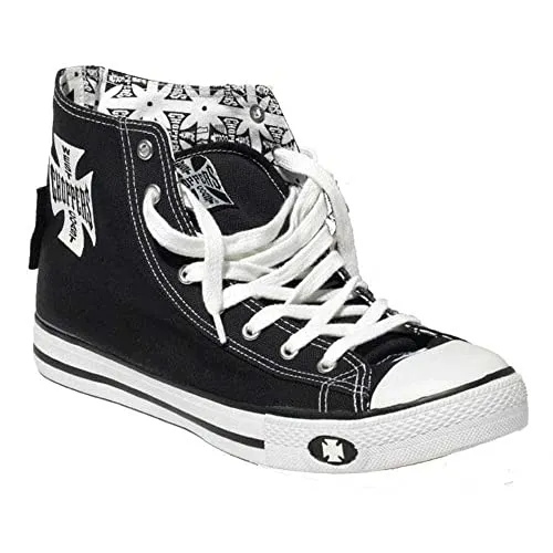 West Coast Choppers Warrior Trainers EU 42 - Motorradstiefel im Iron Cross Design, stylisch und bequem für leidenschaftliche Biker.