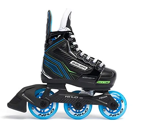 Bauer S21 XLP Adjustable Youth R11-1 Inhaler - Kinder-Inline-Skates für Eishockeyanfänger, mit modernem Design und bequemem Filzfutter für optimalen Komfort und schnelle Bewegungen auf dem Eis.