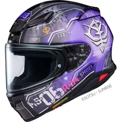 Shoei NXR2 H-Mobility Zaku Helm, schwarz-lila, Größe L für Männer