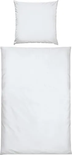 Erwin Müller Bettwäsche Schwandorf Tencel™ Lyocell weiß 155x220 cm + 80x80 cm - Elegante Bettwäsche im Uni Design mit Reißverschluss. Hergestellt aus 100% Lyocell, pflegeleicht und angenehm weich für erholsame Nächte.