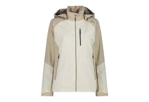 CMP Woman Jacket Zip Hood vaniglia (A238) 36 - Funktionsjacke für Damen mit hoher Wasserdichtigkeit (Waterproof 10.000) und atmungsaktiver Membran, ideal für jedes Wetter und Abenteuer.