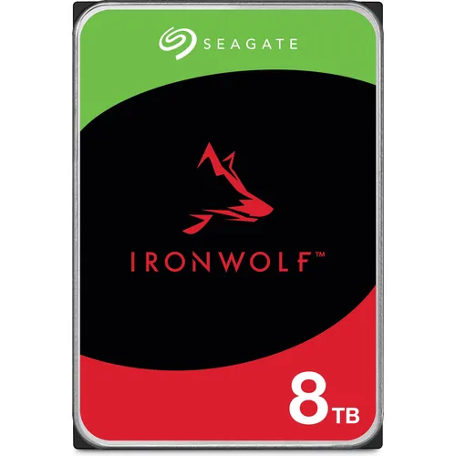 Seagate IronWolf 8 TB interne Festplatte NAS HDD, 3.5 Zoll, 5400 U/Min, 256 MB Cache, SATA 6 Gb/s, silber, inkl. 3 Jahre Rescue Service, Modellnr.: ST8000VN002