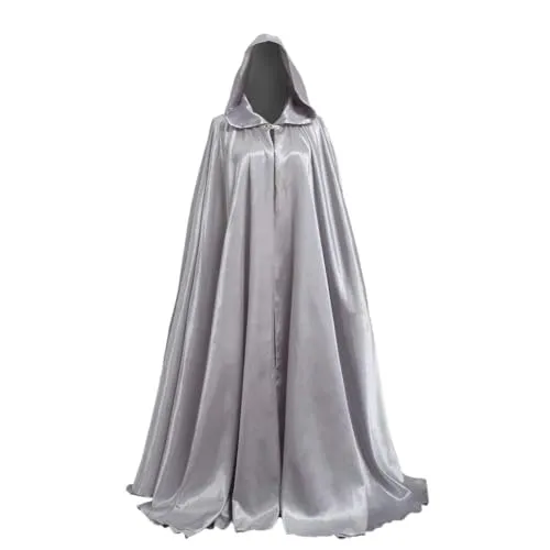 GRACEART Damen Cape Umhang Mit Kapuze Mittelalter Mantel Lang Halloween kostüm Für Hochzeit Braut Abendkleid Brautkleid