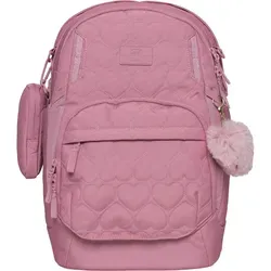 Beckmann Sport Air Schulrucksack - Padded Heart Rose - Schulranzen mit ergonomischem Rückensystem für optimalen Tragekomfort, aus 100% recyceltem Material, wasserabweisend und mit vielen cleveren Fächern für perfekte Organisation.