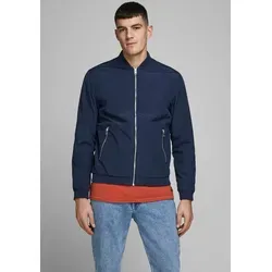 JACK & JONES Male Jacke Bomber - Funktionsjacke für Herren, leicht und knitterfrei, ideal für Reisen und kühle Tage, mit praktischen Reißverschlusstaschen und modernem Design.