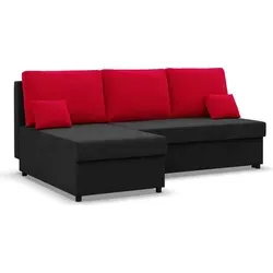 Mebligo Kemi Ecksofa mit Schlaffunktion - Sofa mit integriertem Bettkasten für Stauraum und ergonomischer Bonellfederkern-Polsterung für optimalen Sitzkomfort. Perfekt für jedes Wohnzimmer und schnell in ein Bett verwandelbar.