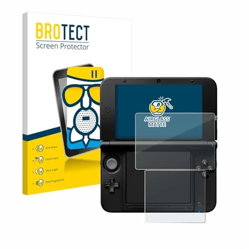 BROTECT Entspiegelungs Schutzglas für Nintendo 3DS XL SPM7800 Schutzfolie Panzer Folie Glas Matt [Extrem Kratzfest 9H, Anti-Reflex, Anti-Fingerprint]