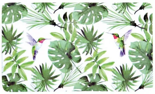 KESPER 31258 Dekor-Frühstücksbrettchen TROPICAL - Spülmaschinengeeignet, pflegeleicht und mit rutschfesten Füßen für sicheren Halt