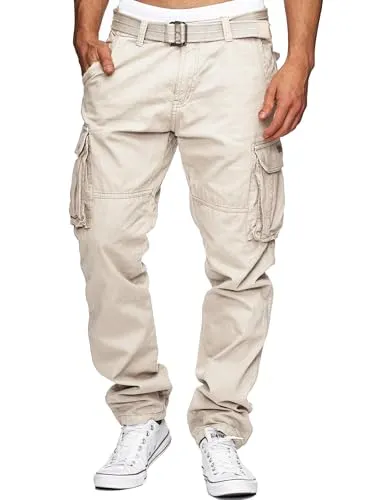 Indicode Cargohose William beige 3XL - Wanderhose in 3XL, aus 98% Baumwolle und 2% Elasthan, pflegeleicht und elastisch für optimalen Tragekomfort bei Outdoor-Aktivitäten.