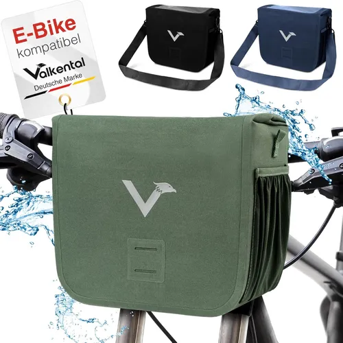 Valkental® x KLICKfix® Lenkertasche 7L - wasserdicht und robust - Fahrradtasche mit 7L Volumen, ideal für lange Radtouren. Aus PVC-freiem Material, mit wasserdichter Handyfolie und KLICKfix-Kompatibilität für einfachen Transport.