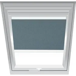 Roto Rollo Exclusiv ZRE für Dachfenster - Dunkelgraues Tageslichtrollo mit Führungsschiene - Seitenzug- & Springrollos, ideal für Roto Dachfenster Designo R4/R7 und Classic 43/73, bietet zuverlässigen Sonnenschutz und einfache Handhabung.