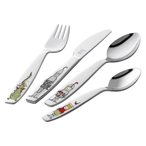 Zwilling Kinderbesteck 4p P.EMILIE – Perfekt für kleine Hände - Hochwertiges Kinderbesteck aus rostfreiem Edelstahl, ergonomisch gestaltet für sicheres Essen und ideal für die ersten Essversuche.