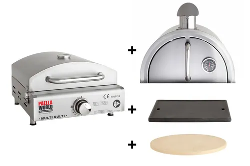 Multi-Kulti® Set 4 portabler multifunktionaler Gasgrill Campinggrill Balkongrill