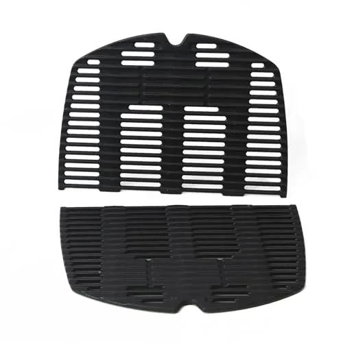 FIRXZYMZ 7646 45 x32cm Grillrost für Weber Q300, Q320, Q3000, Q3200 Serie Gasgrills. Gusseisen Grillroste Gitter Ersatzteile für Weber 57060001 586002 426001 56010049, 404341, 7584, 2 Stück