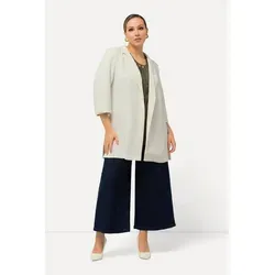 Ulla Popken Sommerjacke Blazerjacke mit Reverskragen - Modische Jacke in Nebelgrau, ideal für den Sommer. Leicht und angenehm zu tragen, perfekt für schicke Anlässe oder den Alltag.