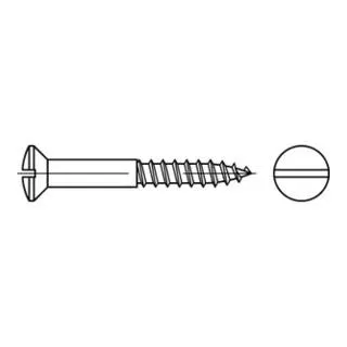 DIN 95 LinsenSenkkopf-Holzschraube 6x20 Messing blank Schlitz - 200 Stück - Holzbauschrauben aus Messing, ideal für dekorative Anwendungen und korrosionsbeständig, 200 Stück im Set.