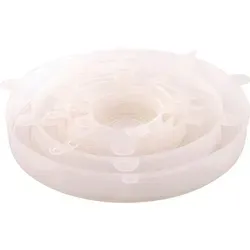Dotz Silikondeckel Transparent - 6 Stück - Praktische Silikondeckel für Lebensmittel, 6-teilig, in verschiedenen Größen. Ideal für Tassen, Schüsseln und Teller. Mit luftdichtem Verschluss bleiben Ihre Speisen frisch und auslaufsicher. Spülmaschinengeeignet und BPA-frei.