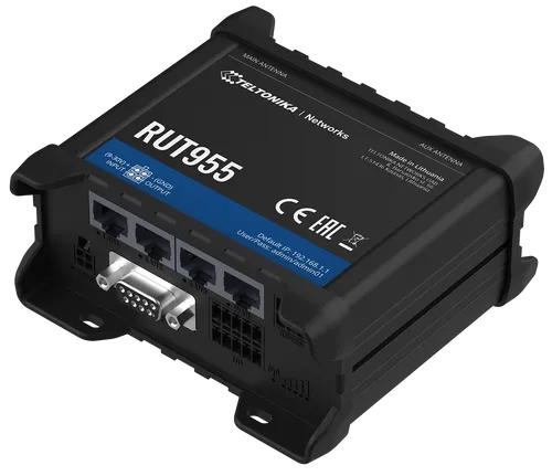 TELTONIKA RUT955 - 4G/LTE/3G/2G & WiFi Industrial Router Dual SIM E-mark certified - MEIG Version (RUT9550033B0)