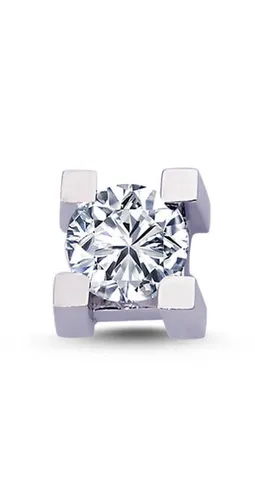 Herren Diamant Solitär Ohrringe 0,40 Carat in 585er Weißgold - Elegante Ohrringe aus 14 Karat Weißgold mit einem hochwertigen 0,40 Carat Diamanten im Brillantschliff. Perfekt für besondere Anlässe und den täglichen Gebrauch.