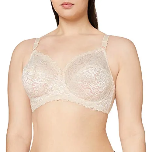 Triumph Compliment W Bügel-BH 105C Skin - Klassische BHs für Damen mit eleganter floraler Spitze, die ein ideales Dekolleté formt. Höchster Tragekomfort durch Bügel-Cups und verstellbare Träger.