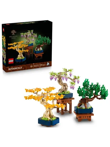 LEGO Botanicals 10373 Mini-Bonsais - LEGO® Bauset für Erwachsene zur Kreation von 3 einzigartigen Bonsais. Perfekt als stilvolle Deko und individuelles Geschenk für Pflanzenliebhaber.