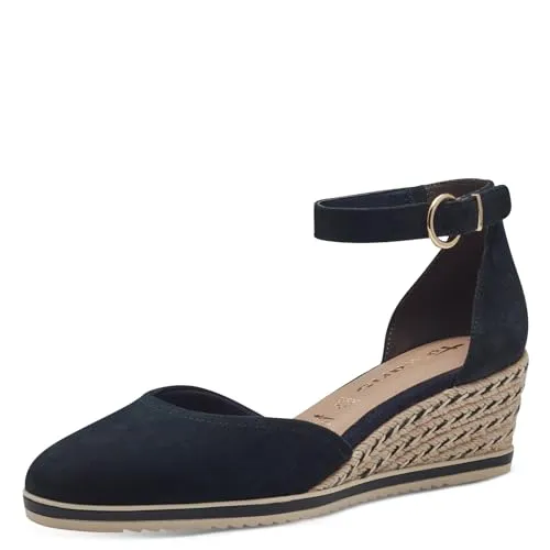 Tamaris Damen Keilpumps 1-22309-42 805 - Damen-Pumps mit TOUCH-IT Technologie für bequemen Tragekomfort, rutschfester Sohle und elegantem Design. Hochwertiges Leder und praktischer Klettverschluss für einfaches An- und Ausziehen.