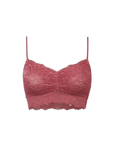 Snocks Spitzen BH - Damen Bustier ohne Bügel, XL - Sinnliches Design in Mauve - Klassische BHs für Damen, ohne Bügel und mit verstellbaren Trägern für optimalen Tragekomfort. Das angenehm weiche Material und die feine Spitze sorgen für eine feminine Note und hohen Komfort den ganzen Tag.