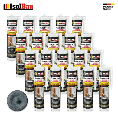 Reparaturmörtel Zement-Fix 20 x 300 ml Dunkelgrau Fugenmörtel Express Cement