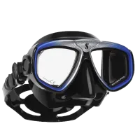 Scubapro Zoom-Maske, Schwarz/Blau - Unisex Atemregler für kaltes Wasser - Taucherbrille aus robusten Materialien, leicht und ideal für alle Wasseraktivitäten. Kompatibel mit verschiedenen Tauchflaschen und pflegeleichten Ersatzteilen.