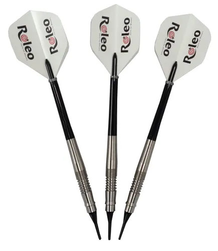 Roleo Profi Softdartpfeile Professional RSP-6 - 80% Tungsten - Pfeile aus 80% Tungsten für präzise Würfe, 3er Set mit 17g, ideal für ambitionierte Dartspieler.
