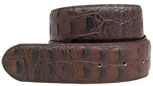 BELTINGER Wechselgürtel mit Druckknöpfen Krokoprägung 4 cm | Stilvoller Damen-Gürtel in Braun | 80 cm - Hochwertiger 40mm Wechselgürtel aus echtem Leder mit Krokoprägung. Flexibles Wechselsystem für individuelle Looks und optimalen Tragekomfort. Ideal für Jeans, Hosen und Freizeit.