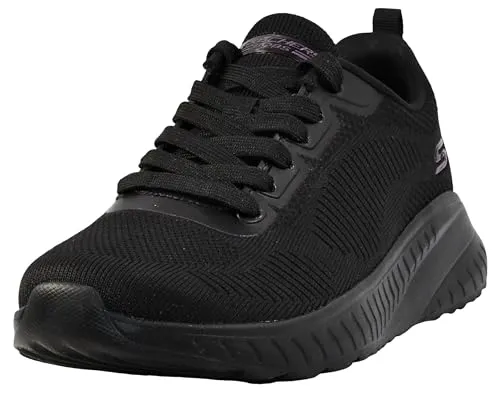 Skechers Bobs Squad Chaos Face Off Damen Sportschuhe - Damen-Sneaker mit stoßdämpfender Zwischensohle und flexibler Gummi-Laufsohle für optimalen Komfort und Traktion.