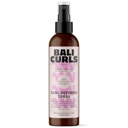 BALI CURLS Curl Defining Spray 150 ml - Locken-Definierer und Hitzeschutz in einem! Das BALI CURLS Spray schützt bis 220°C und sorgt für perfekte Lockenform – ideal für die Curly Girl Method und alle Haartypen.