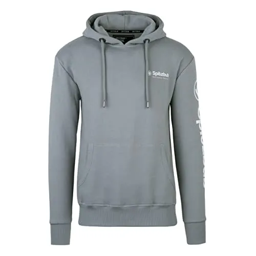 Spitzbub Herren Hoodie Pullover mit Kapuze in Grau (XL) - Sportlicher Kapuzenpullover mit einzigartigem Design und angenehmem Tragekomfort. Ideal für Freizeit und Sport, mit tollen Details und individuellem Charakter. Pflegeleicht bei 30°C in der Maschine waschbar.