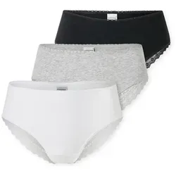 Schiesser Damen 3 Pack Brazilian Slip Unterwäsche mit Spitze - Funktionsunterwäsche mit eleganter Spitze, ideal für den täglichen Komfort und ein modernes Tragegefühl.