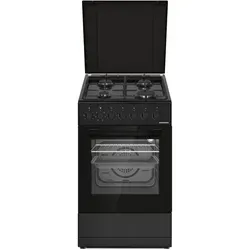 HEINNER HFSC-S60LITGC-BK – Kombi-Herd mit 4 Gasbrennern und Elektro-Backofen, 50×60 cm – Schwarz – 5 Jahre Garantie - Vielseitiger Kombi-Herd mit 4 leistungsstarken Gasbrennern, inklusive Wok-Zone. Der Elektro-Backofen bietet zahlreiche Funktionen für kreative Kochideen. Praktische Schublade für Zubehör sorgt für Ordnung in Ihrer Küche.